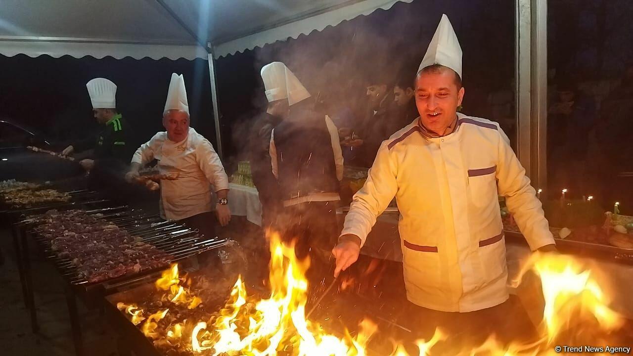 В Шуше разожгли праздничный костер