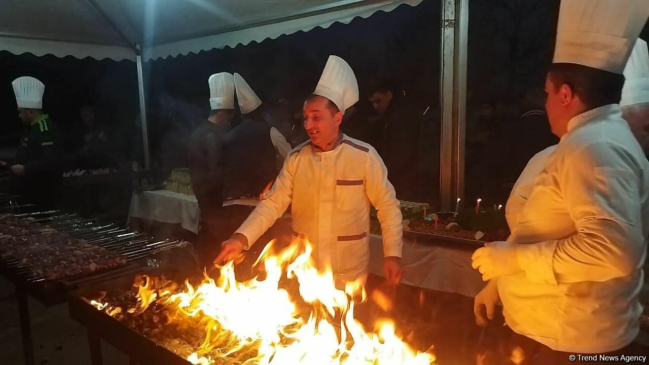 В Шуше разожгли праздничный костер