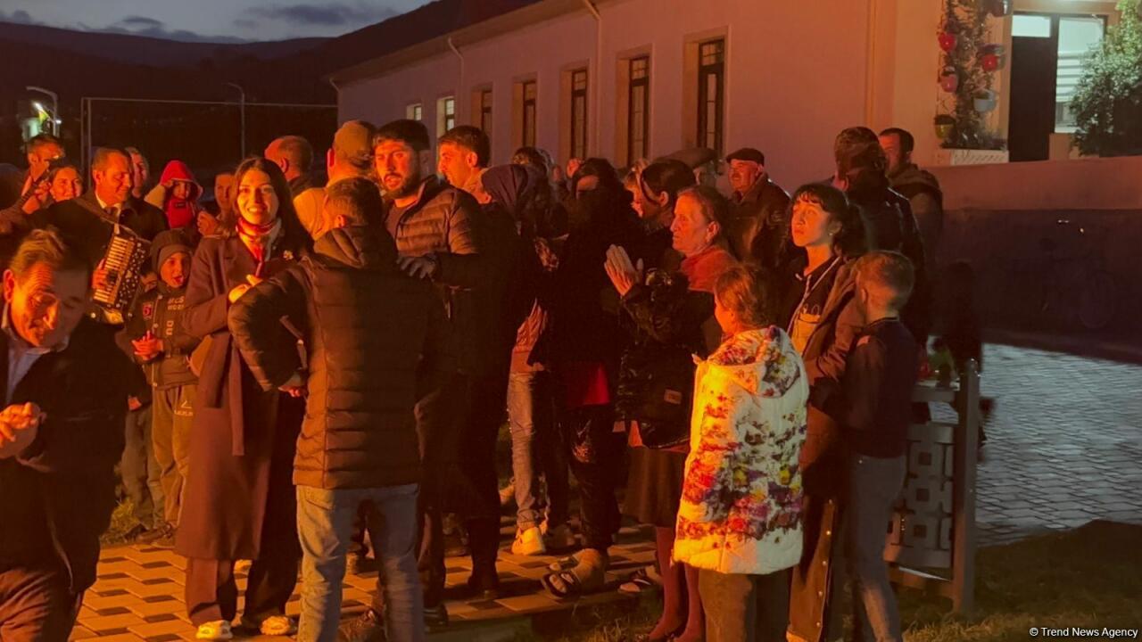 В селе Талыш разожгли праздничный костер
