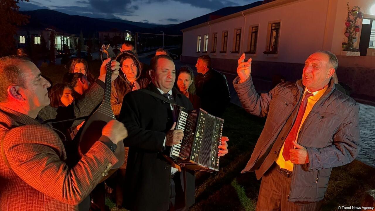 В селе Талыш разожгли праздничный костер