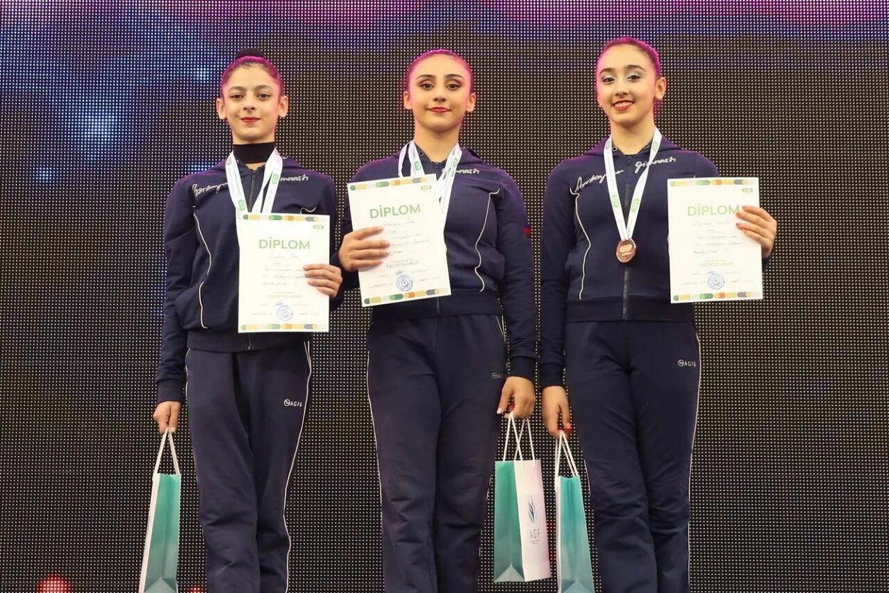 Чемпионат Азербайджана по художественной гимнастике: церемония награждения победителей