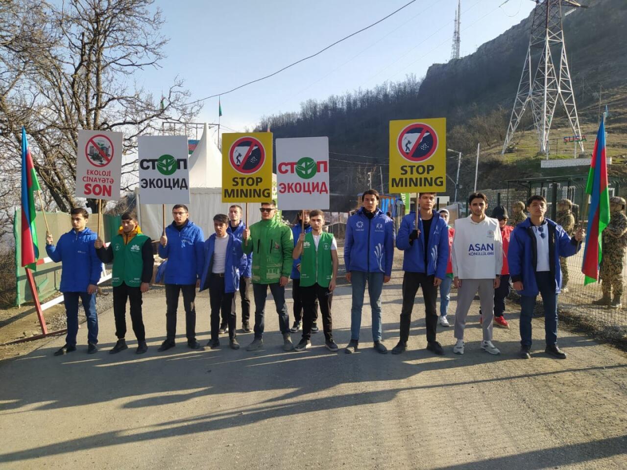 Акция протеста на дороге Лачин-Ханкенди длится 105-й день