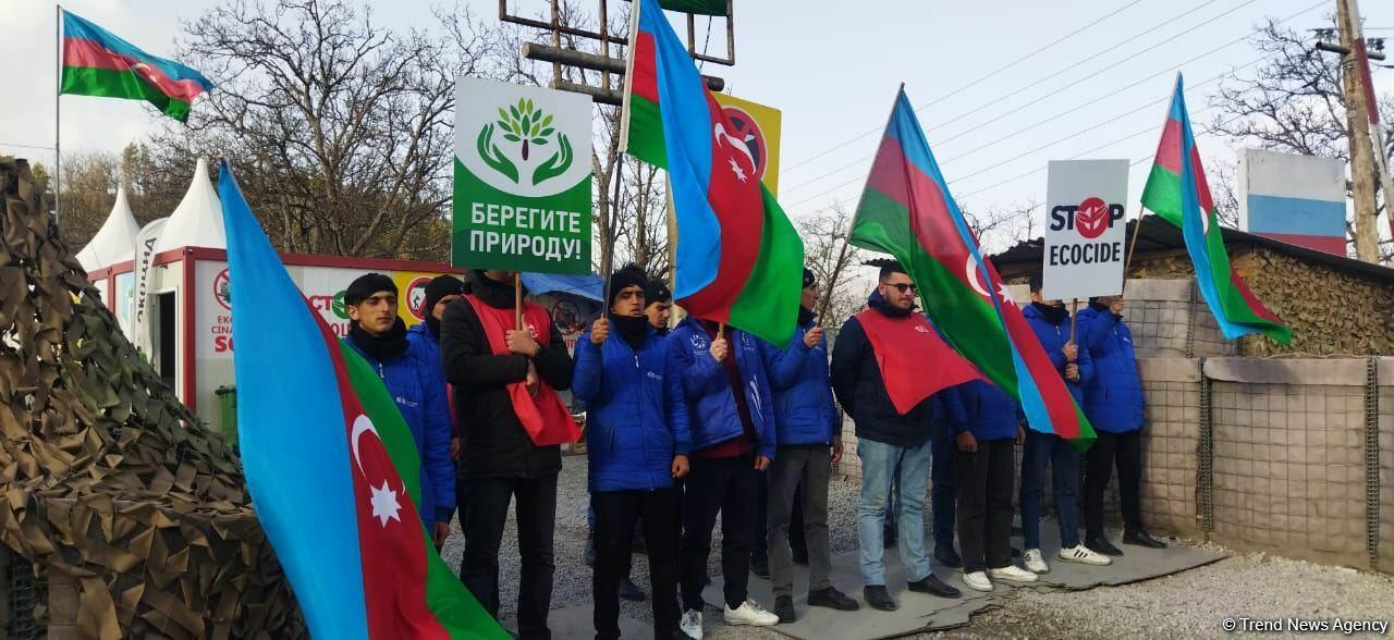 Акция протеста на дороге Лачин-Ханкенди продолжается 109-й день