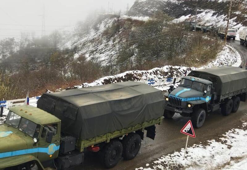 Sülhməramlılara aid 13 maşın Laçın yolundan maneəsiz keçib