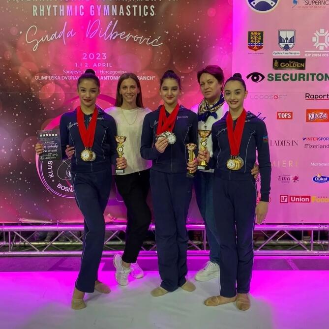 Azərbaycan gimnastları Sarayevoda beynəlxalq turnirdə 13 medal qazanıblar