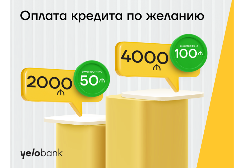 Продолжается весенняя кредитная кампания Yelo Bank