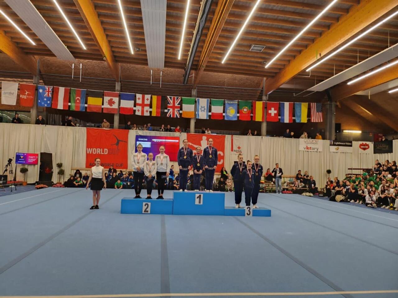 Азербайджанские спортсмены завоевали медали на международных соревнованиях по акробатической гимнастике в Бельгии