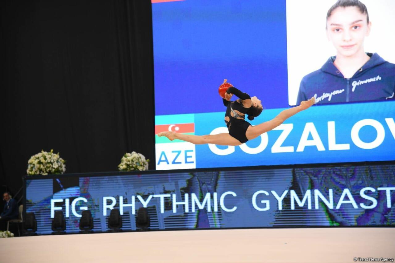 Результаты выступления азербайджанских граций в квалификации первого дня соревнований Кубка мира FIG по художественной гимнастике в Баку