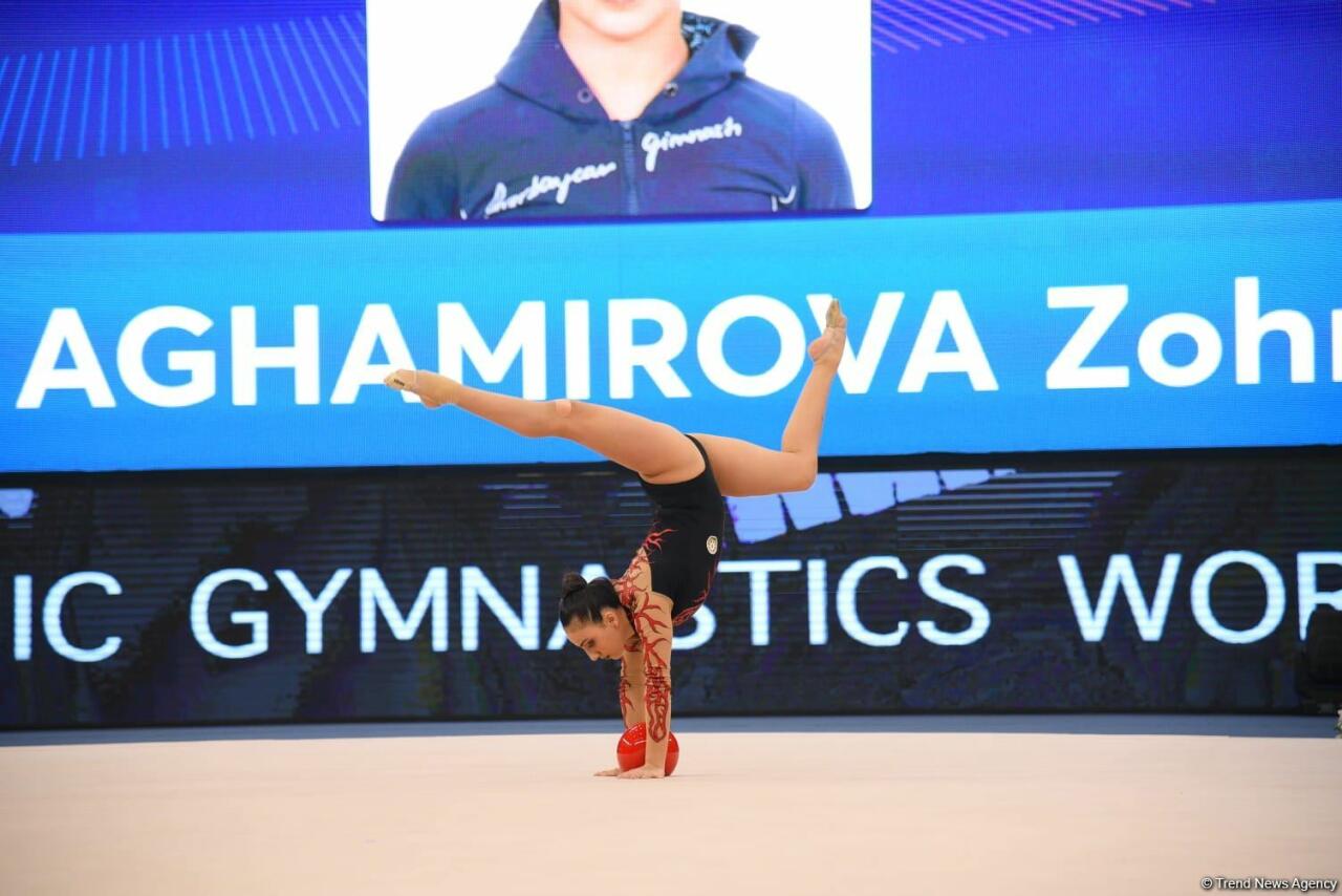 Результаты выступления азербайджанских граций в квалификации первого дня соревнований Кубка мира FIG по художественной гимнастике в Баку