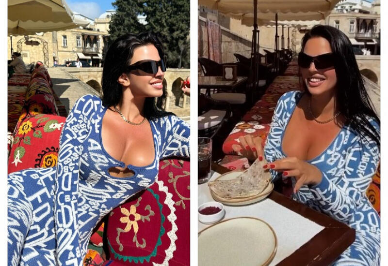 Xorvatiyalı model Bakıda geyimi ilə diqqət çəkdi