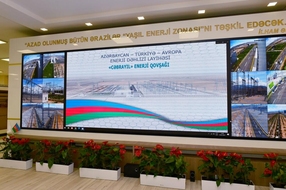Президент Ильхам Алиев открыл 330-киловольтную узловую подстанцию «Джебраил»
