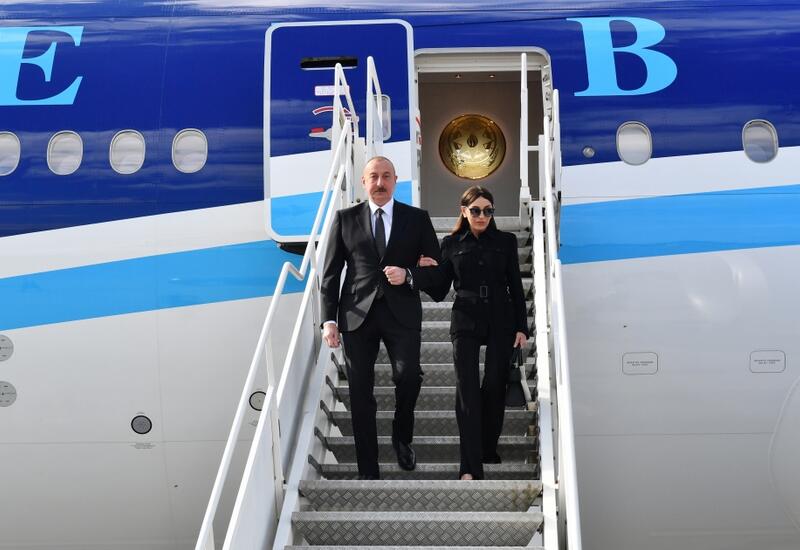 Президент Ильхам Алиев и Первая леди Мехрибан Алиева прибыли с визитом в Литву