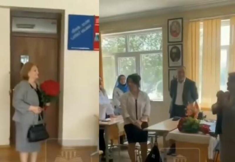 Bakıda 29 ildən sonra məzunlardan sinif rəhbərinə süpriz