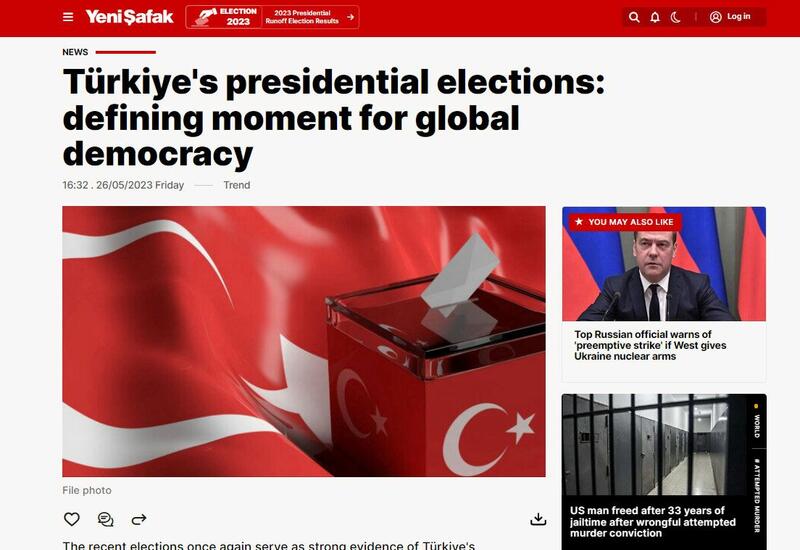 Trend-in əməkdaşının məqaləsi Türkiyənin "Yeni Şafak" qəzetində yayımlanıb