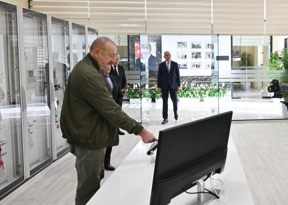 Президент Ильхам Алиев открыл городскую подстанцию «Лачин»
