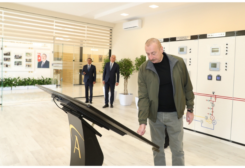 Президент Ильхам Алиев принял участие в открытии подстанции "Горчу" в Лачинском районе