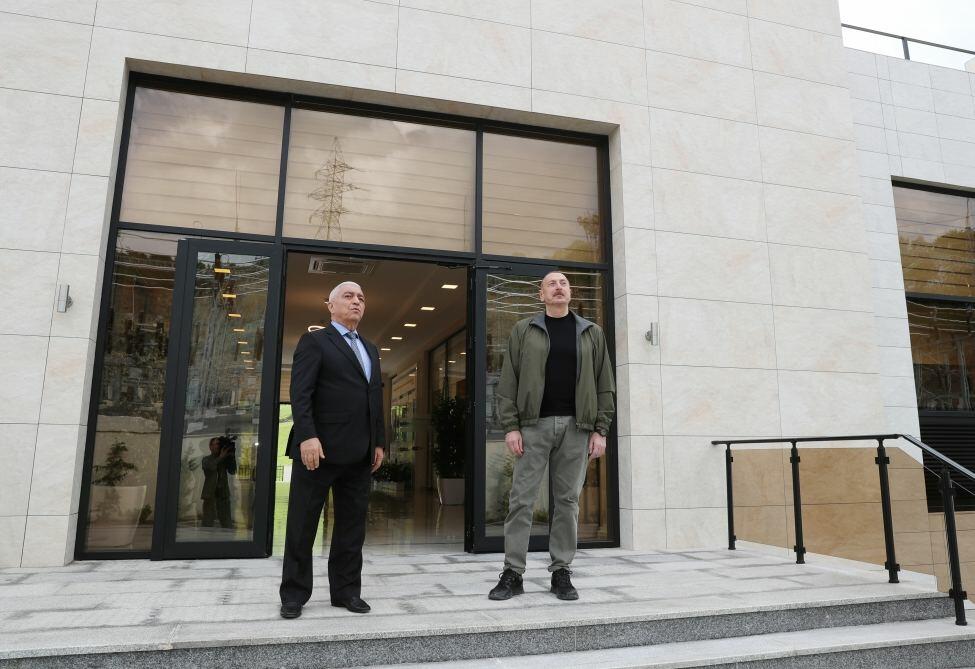 Президент Ильхам Алиев принял участие в открытии подстанции "Горчу" в Лачинском районе