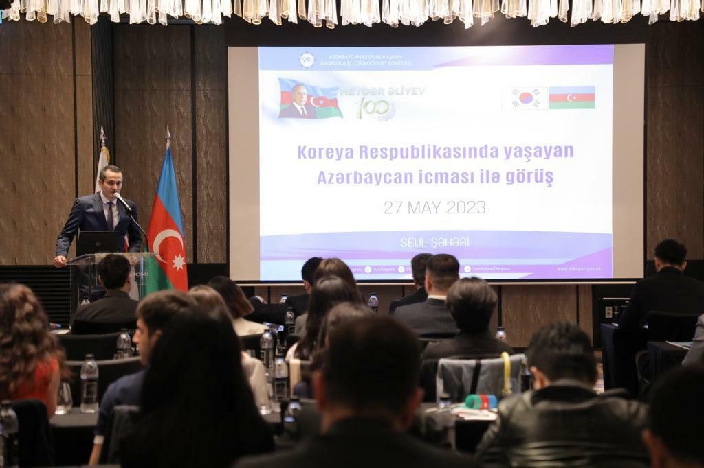 Seulda “Heydər Əliyev İli” şərçivəsində Azərbaycan icması ilə görüş olub