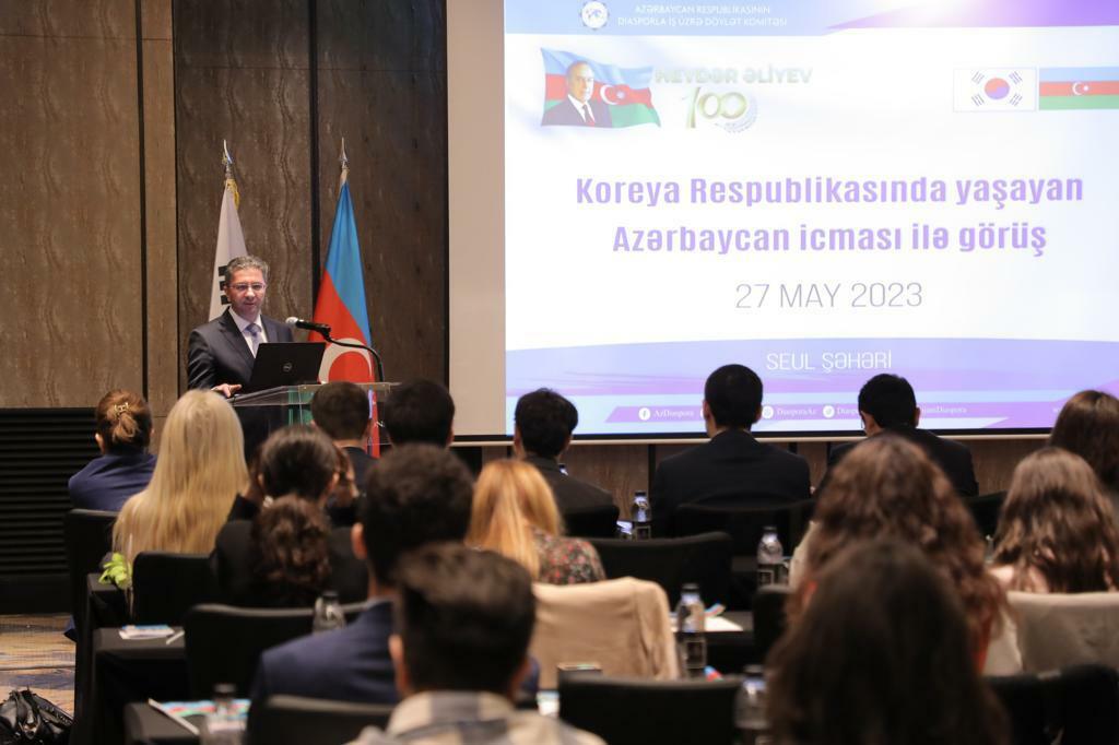 Seulda “Heydər Əliyev İli” şərçivəsində Azərbaycan icması ilə görüş olub