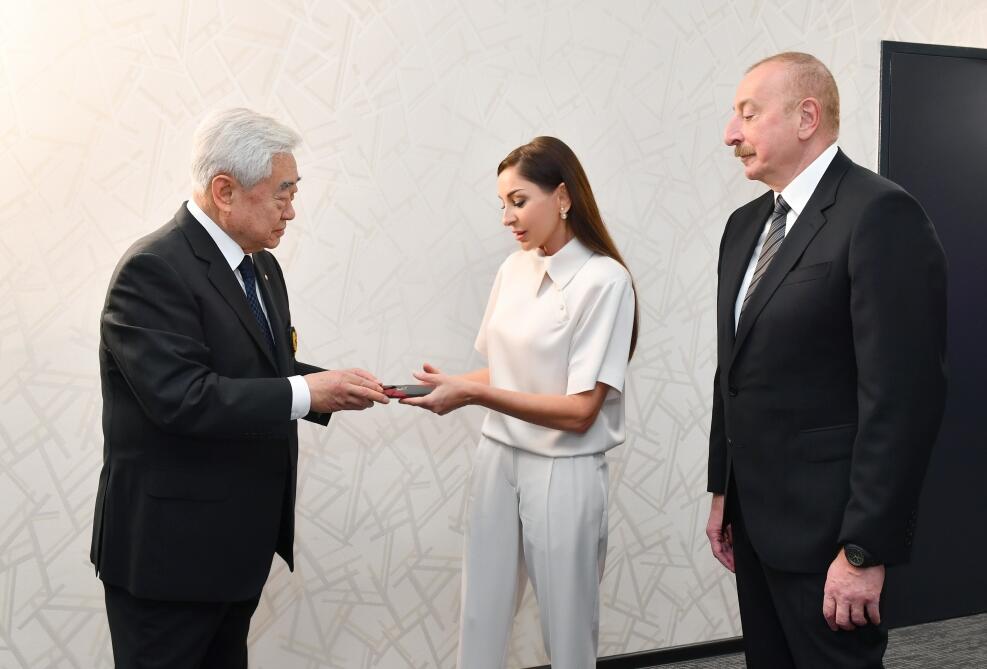 Президент Ильхам Алиев и Первая леди Мехрибан Алиева приняли участие в церемонии открытия 26-го чемпионата мира по таэквондо в Баку