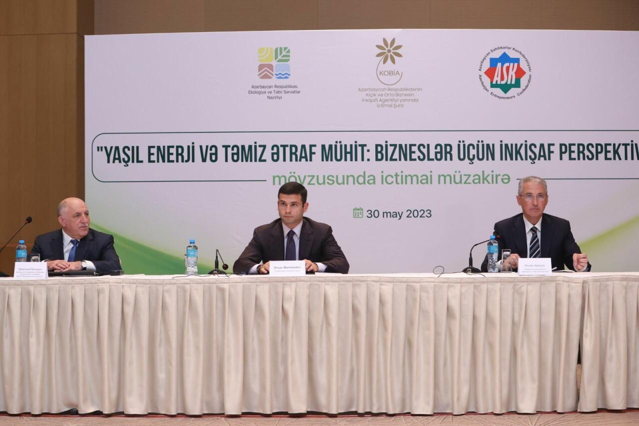 “Yaşıl enerji” və təmiz ətraf mühit mövzusunda ictimai müzakirə təşkil olunub