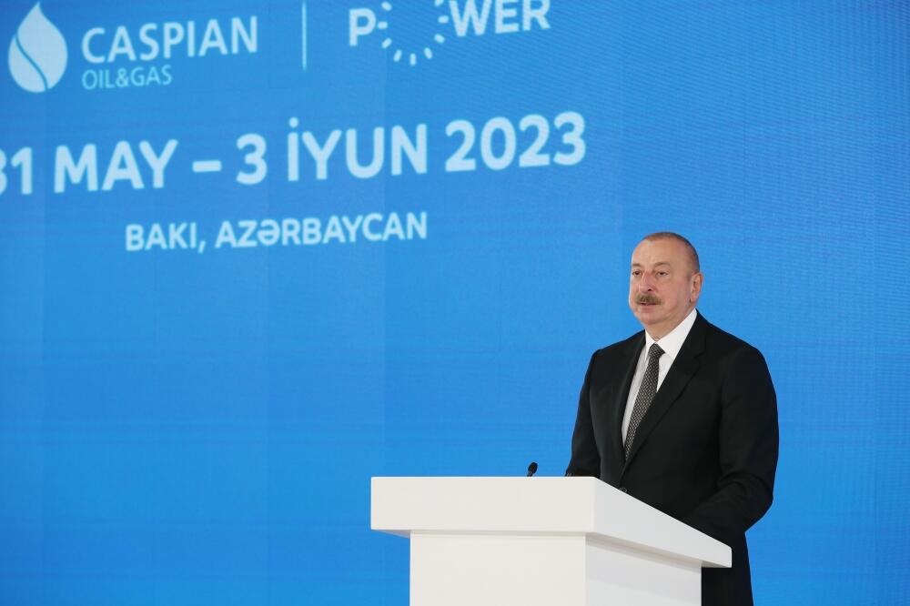 Президент Ильхам Алиев выступил на церемонии официального открытия 28-й Международной выставки «Нефть и газ Каспия» в рамках Бакинской энергетической недели