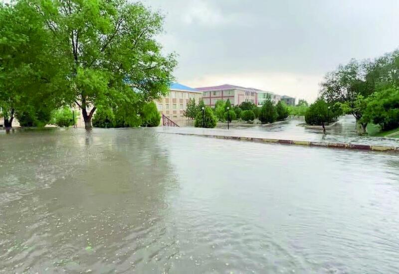 Biləsuvarda sel gələn çaylarla bağlı