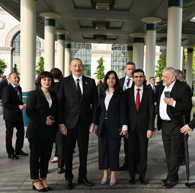 Президент Ильхам Алиев и Первая леди Мехрибан Алиева приняли участие в церемонии начала исполнения полномочий Президентом Реджепом Тайипом Эрдоганом