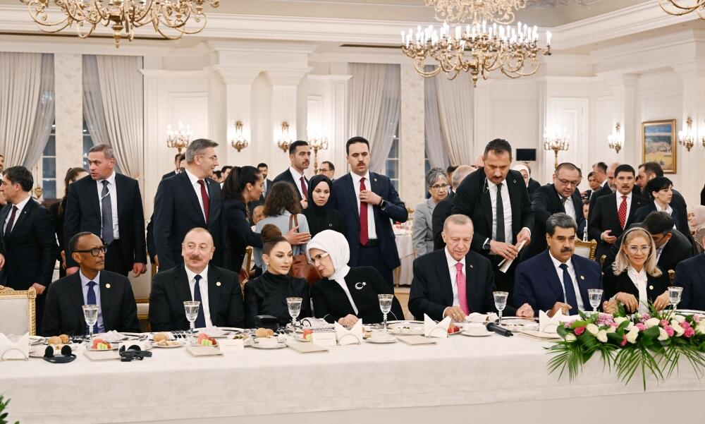 Президент Ильхам Алиев и Первая леди Мехрибан Алиева приняли участие в ужине от имени Реджепа Тайипа Эрдогана в Анкаре
