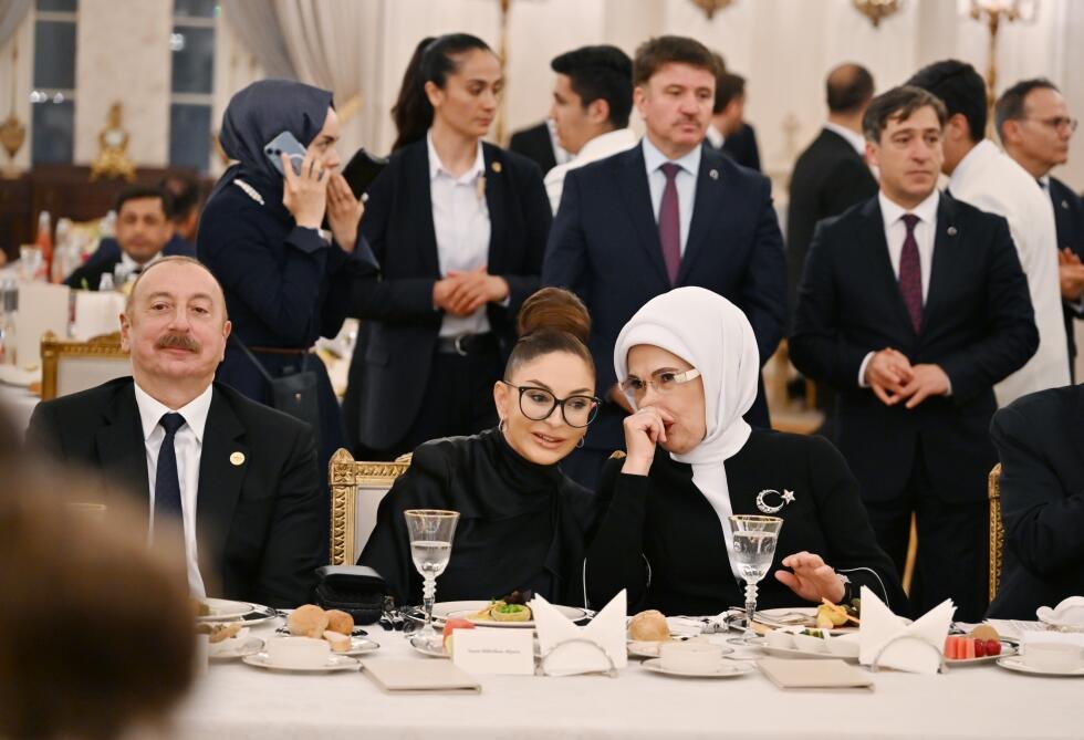 Президент Ильхам Алиев и Первая леди Мехрибан Алиева приняли участие в ужине от имени Реджепа Тайипа Эрдогана в Анкаре