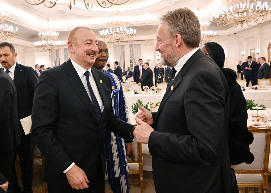 Президент Ильхам Алиев и Первая леди Мехрибан Алиева приняли участие в ужине от имени Реджепа Тайипа Эрдогана в Анкаре