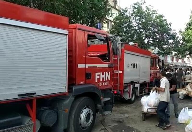 Пожар на известном продуктовом рынке