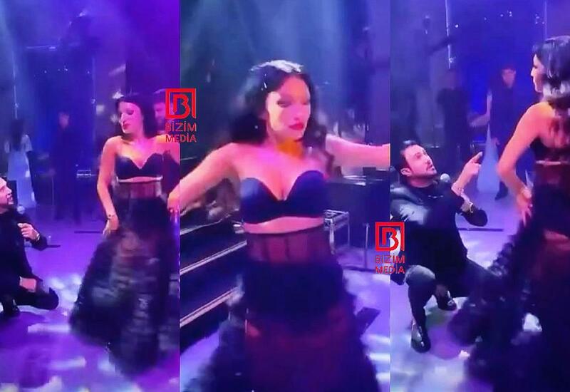 Nadir Çinarənin toyunda Dilarənin önündə diz çökdü