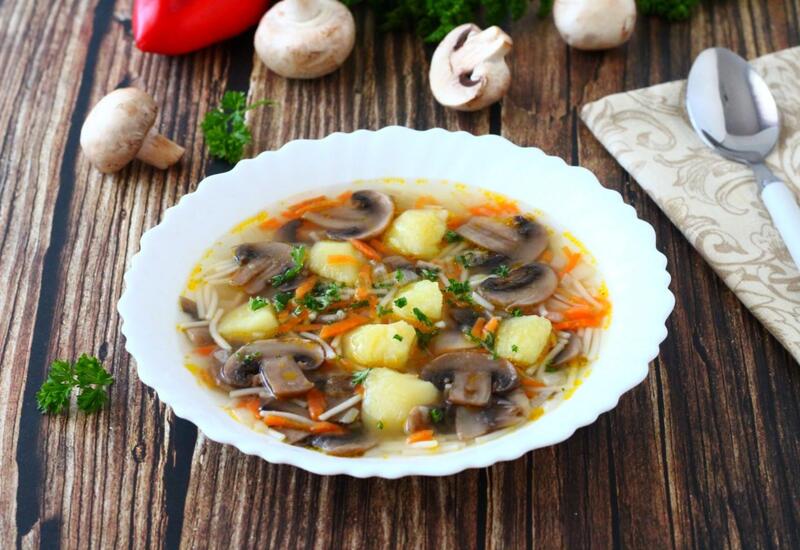 Грибной суп из шампиньонов