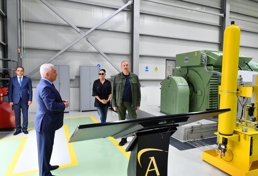 Prezident İlham Əliyev və Birinci xanım Mehriban Əliyeva “Soyuqbulaq” Kiçik Su Elektrik Stansiyasının açılışında iştirak ediblər