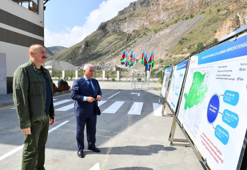 Президент Ильхам Алиев принял участие в открытии малых гидроэлектростанций "Чираг-1" и "Чираг-2"