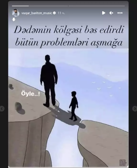 Vəfat edən atası ilə bağlı paylaşım etdi