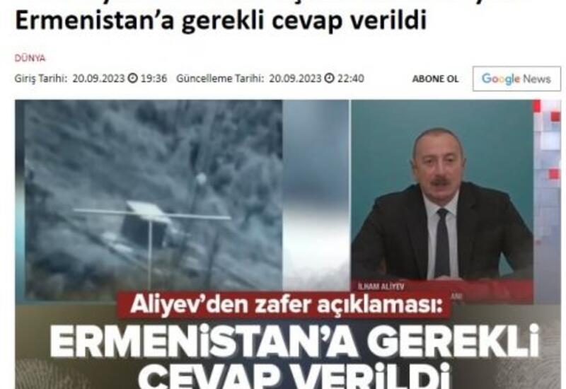 Azərbaycan Prezidentinin xalqa müraciəti dünya mətbuatında geniş işıqlandırılıb