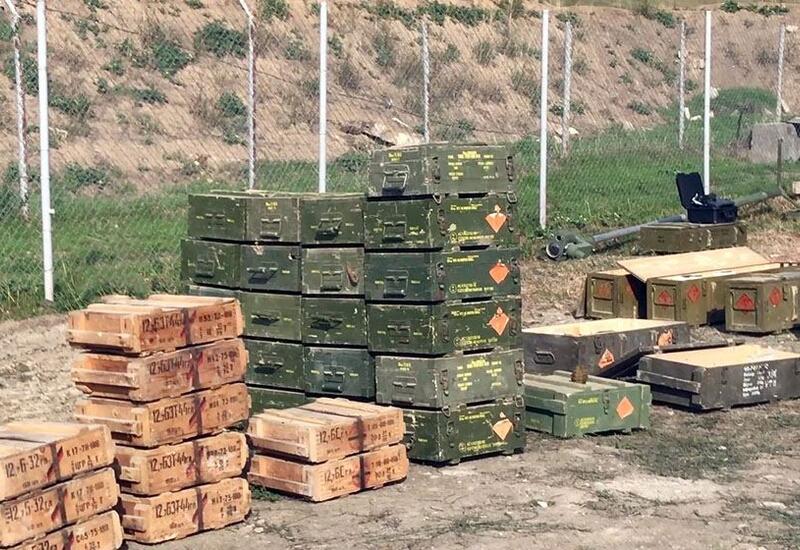 Боеприпасы, изъятые в направлении села Йухары Вейсялли Ходжавендского района