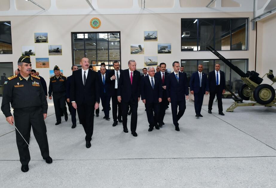 Президент Ильхам Алиев и Президент Реджеп Тайип Эрдоган приняли участие в открытии Нахчыванского восстановительно-промышленного военного комплекса