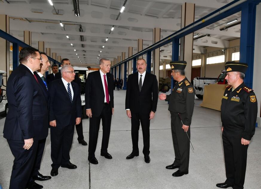 Президент Ильхам Алиев и Президент Реджеп Тайип Эрдоган приняли участие в открытии Нахчыванского восстановительно-промышленного военного комплекса