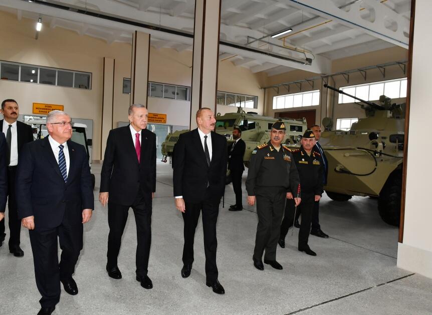 Президент Ильхам Алиев и Президент Реджеп Тайип Эрдоган приняли участие в открытии Нахчыванского восстановительно-промышленного военного комплекса