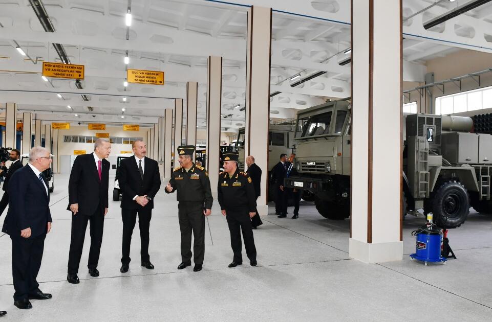 Президент Ильхам Алиев и Президент Реджеп Тайип Эрдоган приняли участие в открытии Нахчыванского восстановительно-промышленного военного комплекса