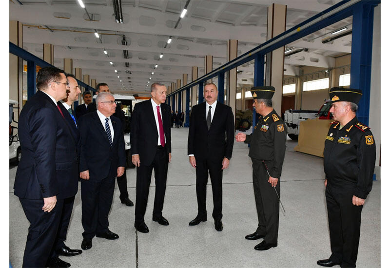 Президент Ильхам Алиев и Президент Реджеп Тайип Эрдоган приняли участие в открытии Нахчыванского восстановительно-промышленного военного комплекса
