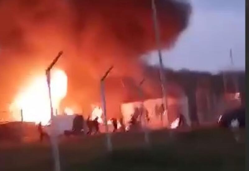Взрыв на автозаправке в Ханкенди,