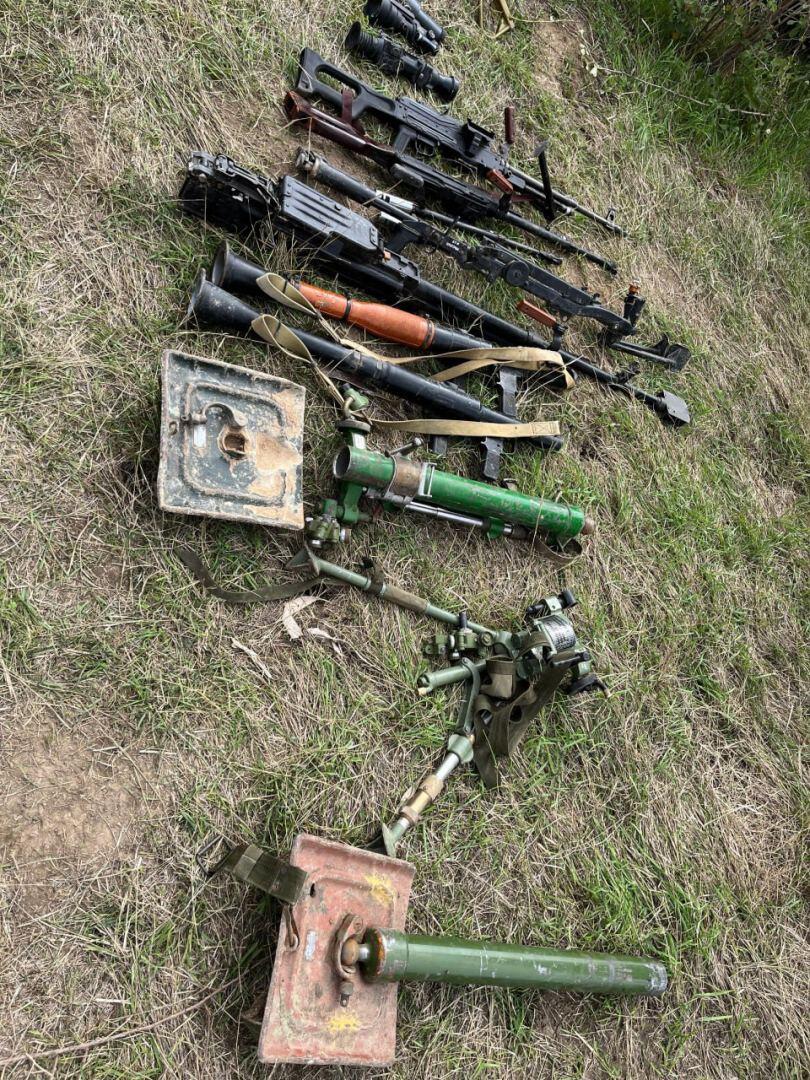 В Агдамском районе конфискована боевая техника, оружие и боеприпасы различного назначения