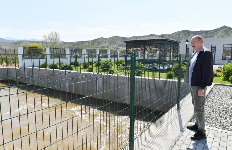 Президент Ильхам Алиев принял участие в открытии гидроэлектростанции «Джахангирбейли» ОАО «АзерЭнержи»