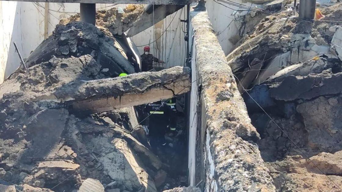 Xankəndidə yanğından sonra axtarış-xilasetmə işləri belə aparılır