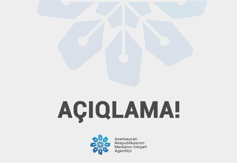 MEDİA və XRİTDX internetdə yayılmış saxta məlumatla bağlı açıqlama yayıb