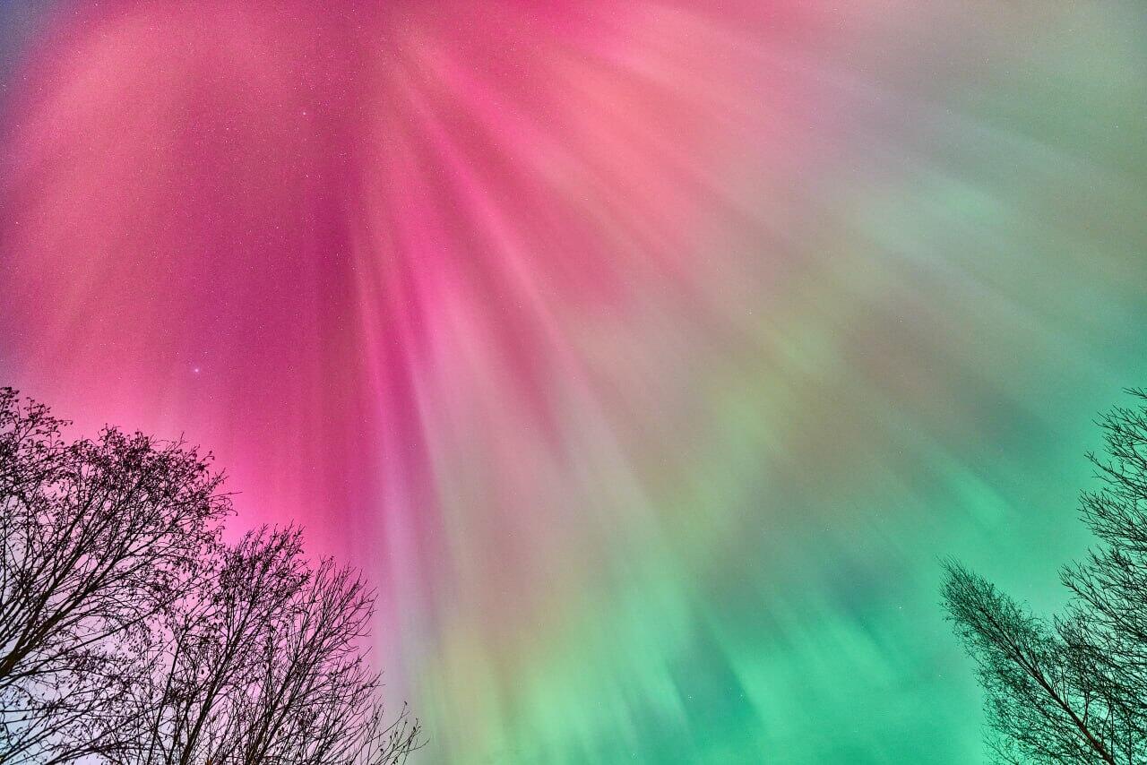 В Валдае засняли уникальное полярное сияние